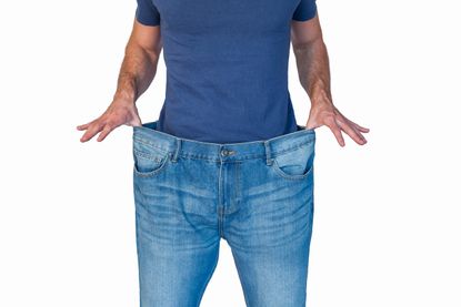 Man wearing jeans.