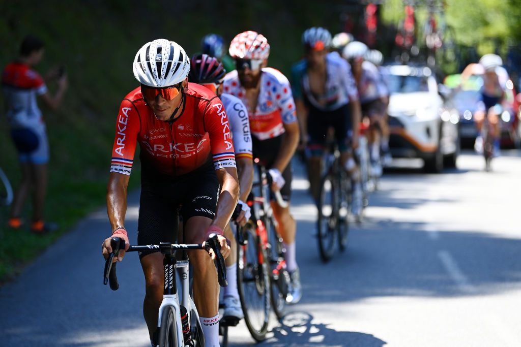 SERRE CHEVALIER FRANCE JULY 13 Warren Barguil of France and Team Arka Samsic competes in the breakaway during the 109th Tour de France 2022 Stage 11 a 1517km stage from Albertville to Col de Granon Serre Chevalier 2404m TDF2022 WorldTour on July 13 2022 in Col de GranonSerre Chevalier France Photo by Tim de WaeleGetty Images