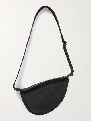 Slouchy Banana Small Suede Shoulder Bag