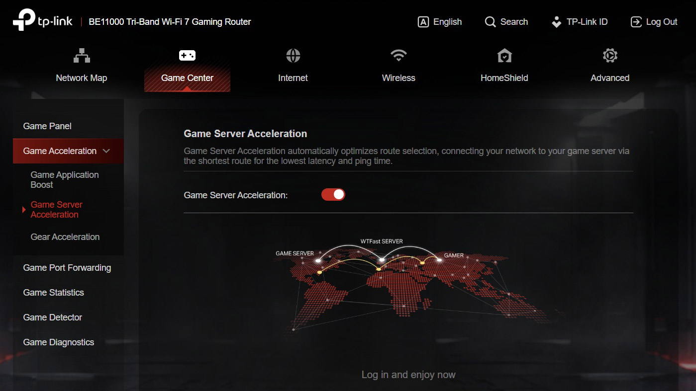 A screenshot from the TP-Link Archer GE650 router web interface