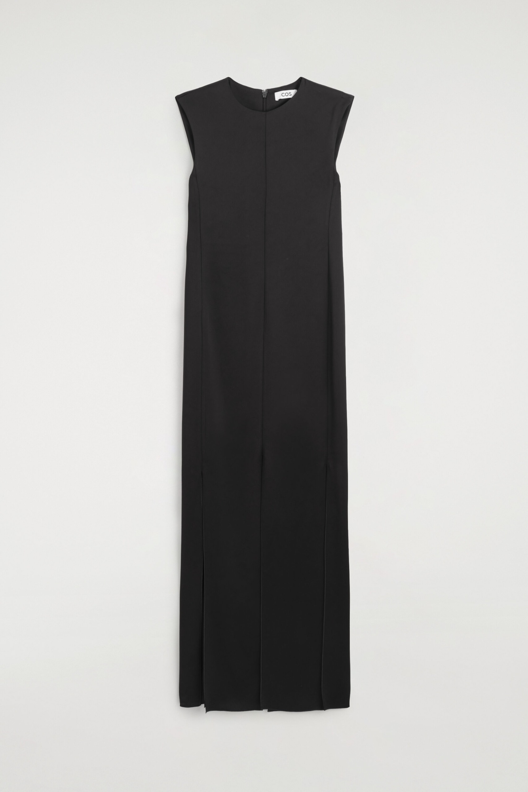 Paneled Matte-Satin Column Dress