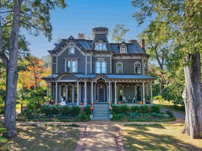 An exterior photo of a large home from Stranger Things