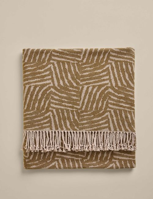 Cotton Rich Geometric Throw
