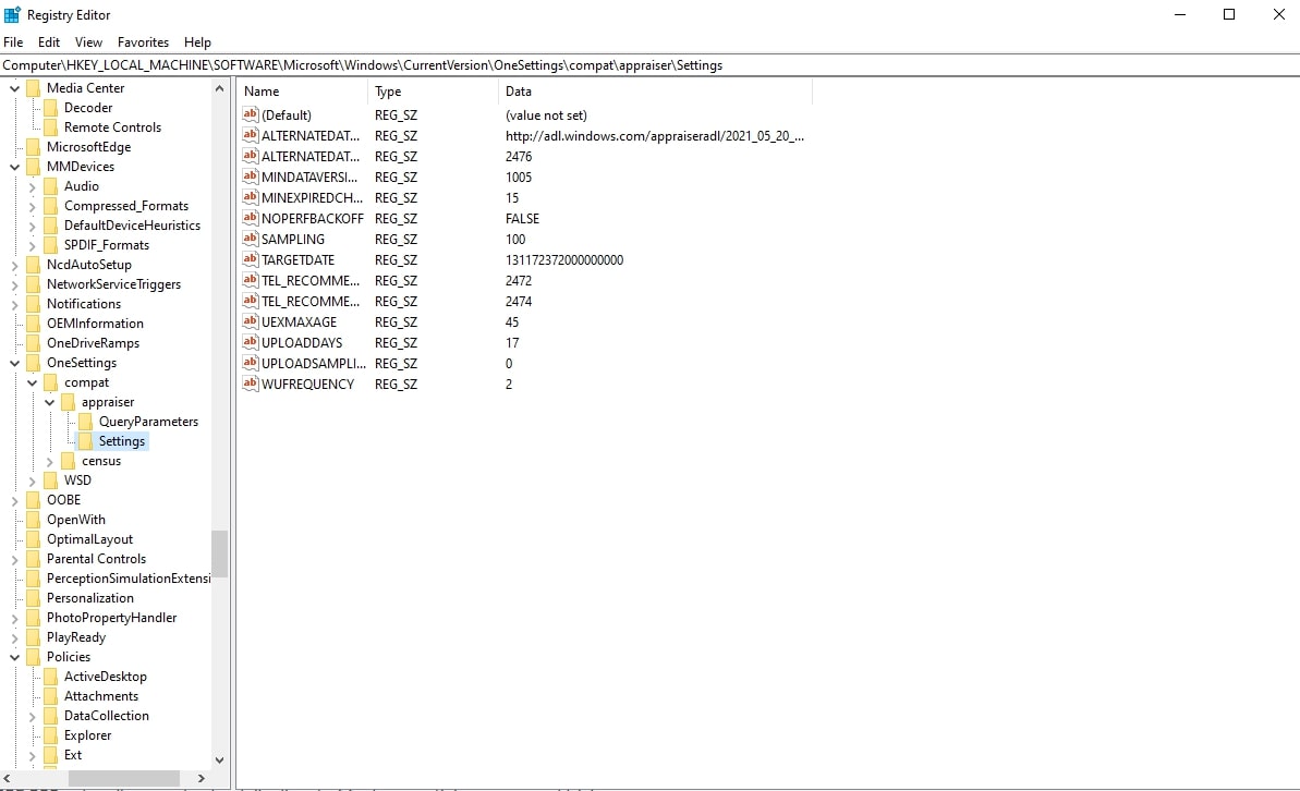 Windows registry