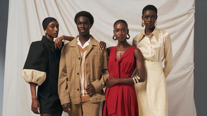  models wearing clothing from Nordstrom x Harlem&#039;s Fashion Row collection 