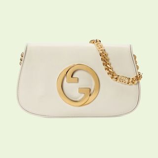 Gucci Blondie Shoulder Bag in White Leather