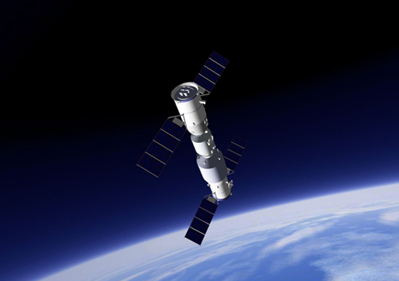 Tiangong-2, Shenzhou Docking: Artist&#039;s Illustration