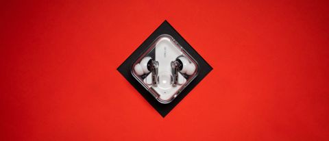 Nothing Ear (2) earbuds review on red background