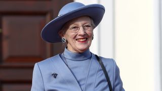 Queen Margrethe II of Denmark arrives at Castle Bellevue