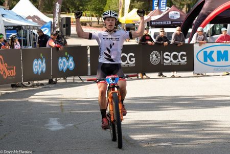 New Zealand&rsquo;s Anton Cooper (Trek) out-climbed Howard Grotts on the final lap to take the victory.