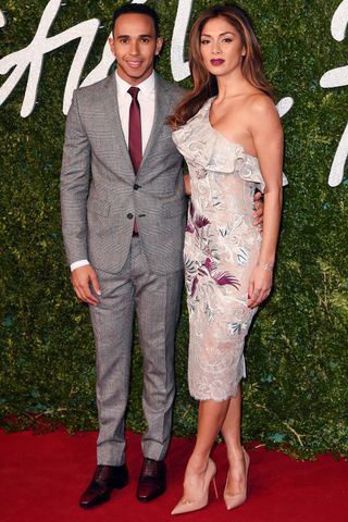 Lewis Hamilton & Nicole Scherzinger At The British Fashion Awards 2014