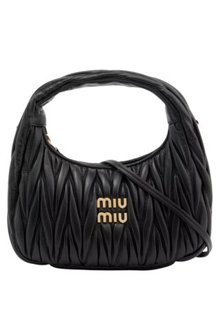 MIU MIUMatelassé small leather hobo bag