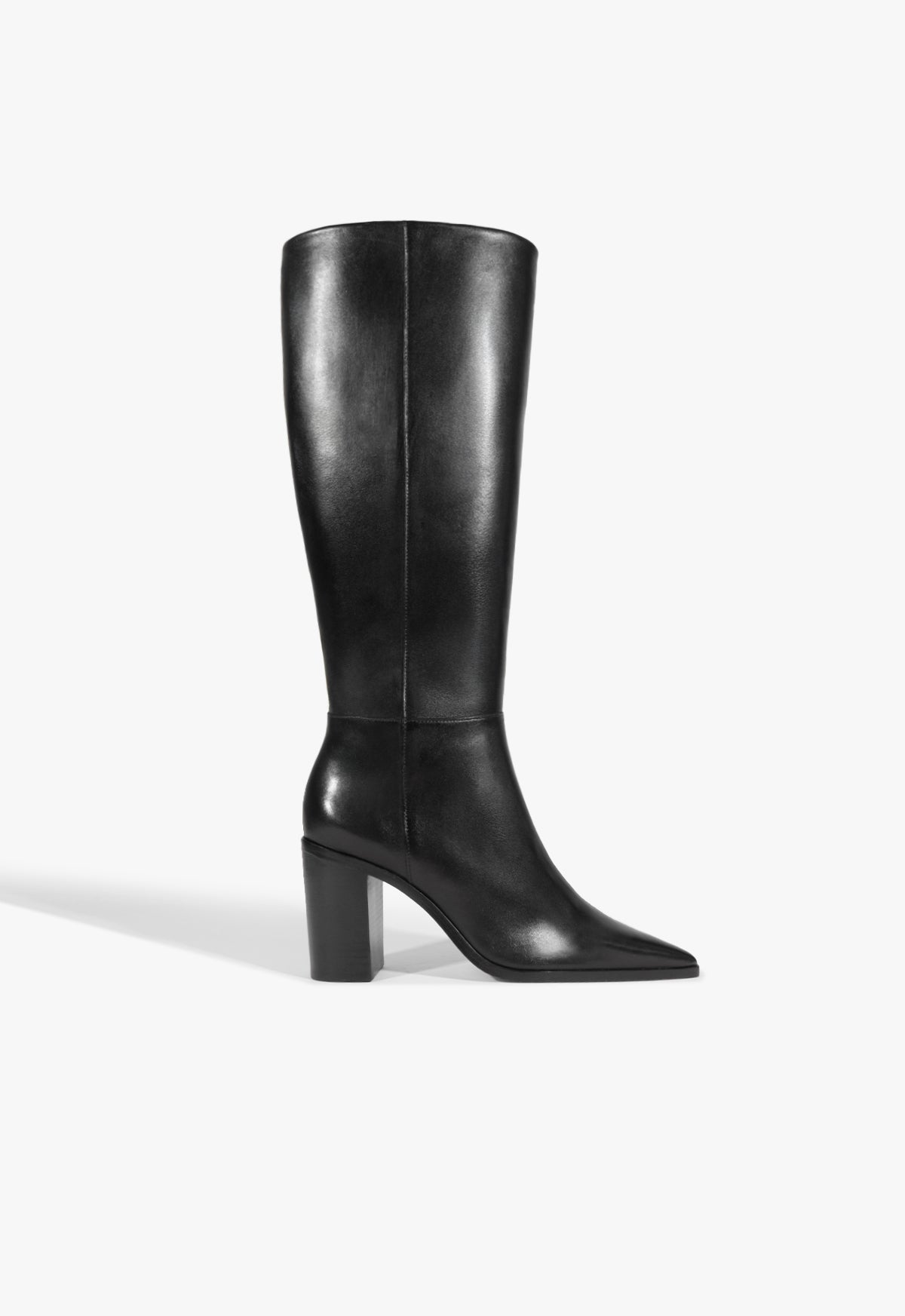 Mikki Up Block Boot - 5 / Black / Leather