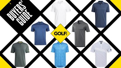 Adidas collarless shop golf shirts