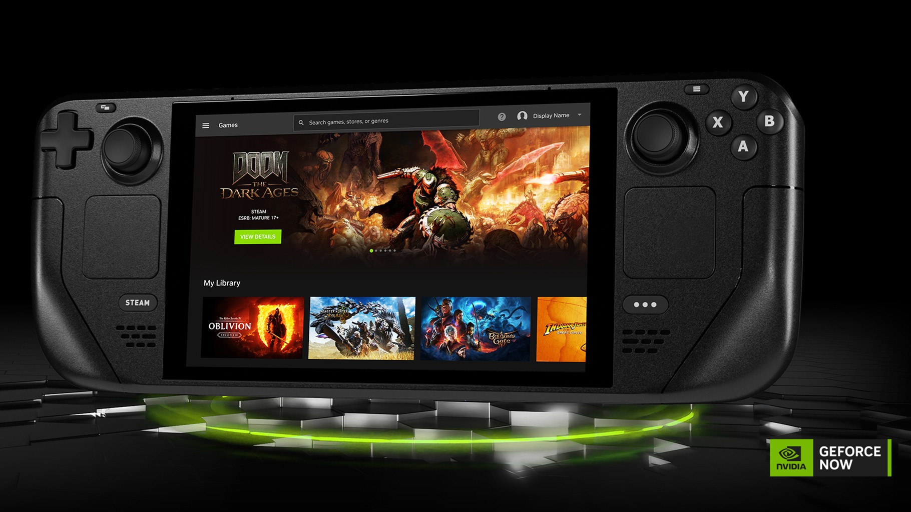 NVIDIA GeForce Now running on Steam Deck