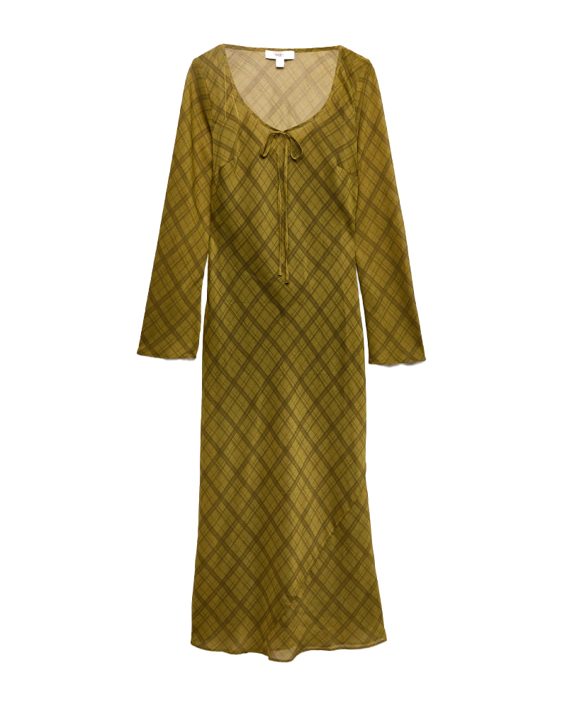 green checked M&amp;amp;S dress
