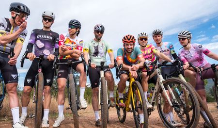 The new Castelli gravel riders pose in their new kits