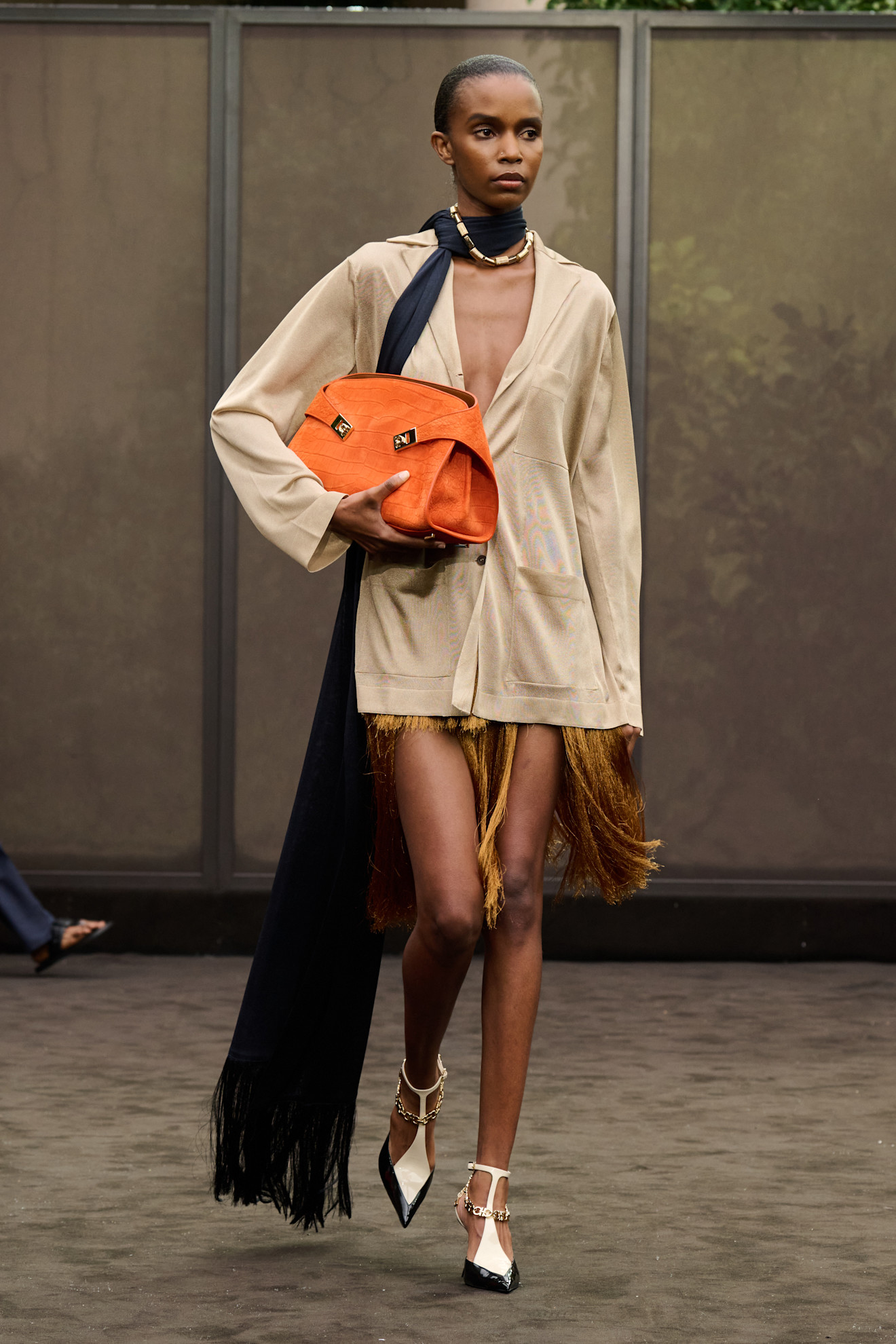 Ferragamo S/S 26 runway, orange trend