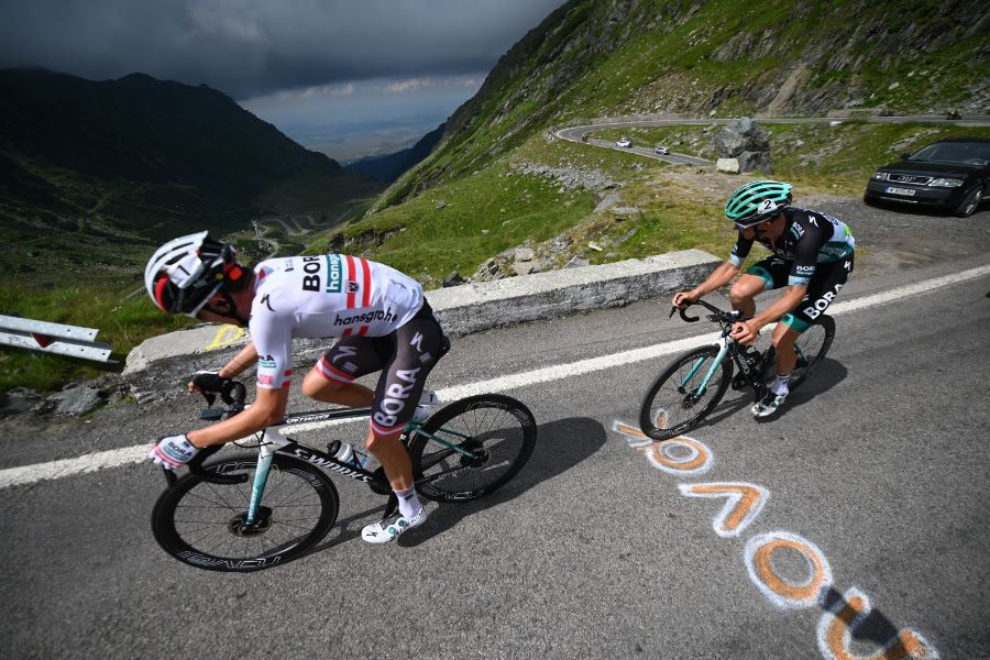 Patrick Konrad and Gregor Muhlberger on the attack on stage 1 of the Sibiu Cycling Tour