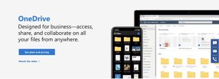 Microsoft OneDrive's homepage