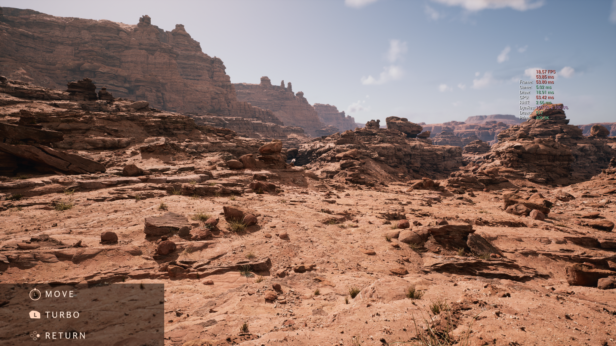 Screenshots from Epic's Unreal Engine and different resolutions