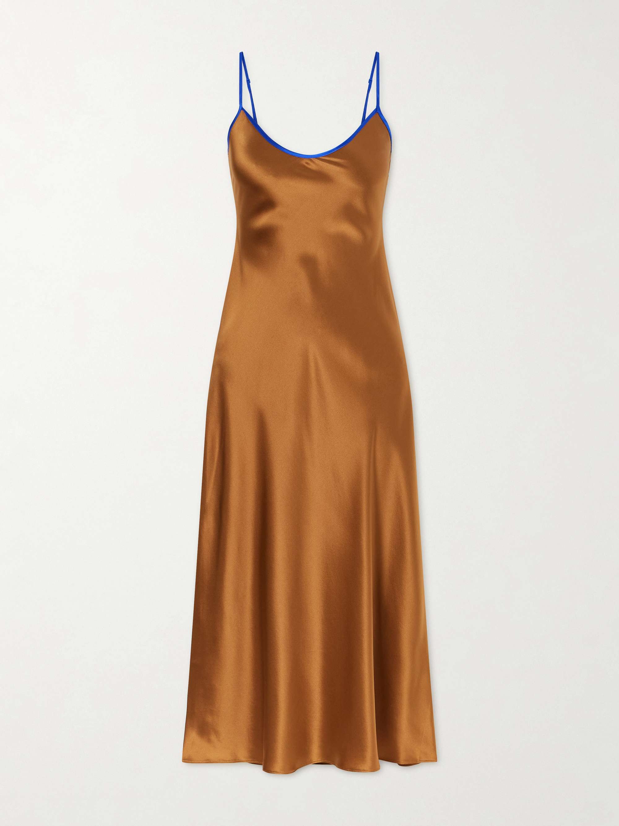 Silk-Charmeuse Midi Dress