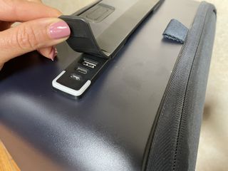 Kabuto Smart Carry On Suitcase Lifestyle Charging Ports