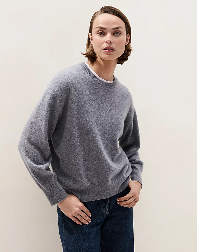The White Company , Relaxed Cashmere Crew Neck Jumper