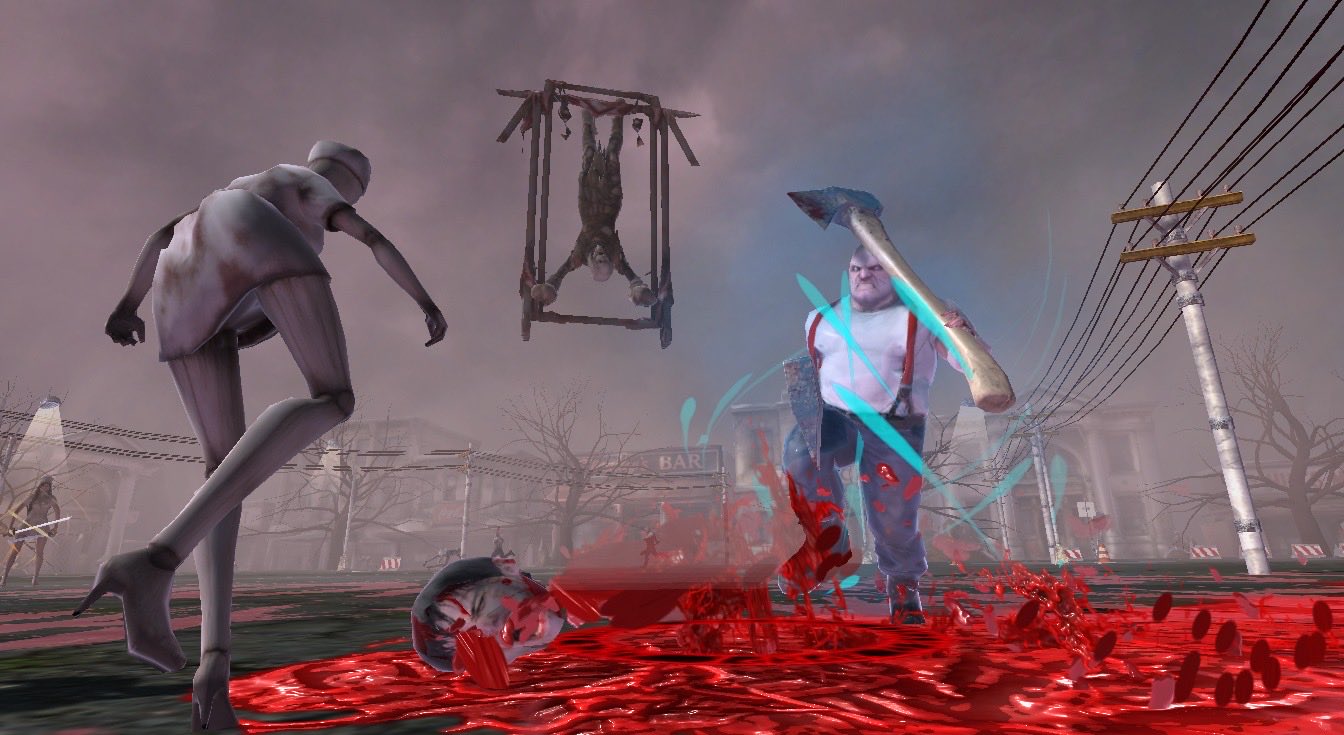 Screens of an indie horror football game