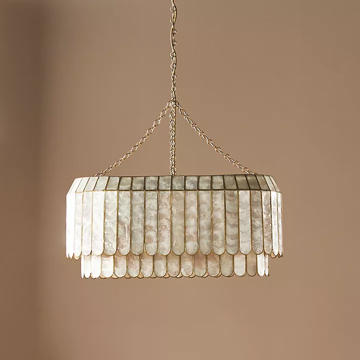 capiz oval light fixture