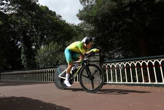 WOLVERHAMPTON ENGLAND AUGUST 04 Grace Brown of Team Australia competes during the Womens Individual Time Trial Final on day seven of the Birmingham 2022 Commonwealth Games at on August 04 2022 in Wolverhampton England Photo by Alex LiveseyGetty Images