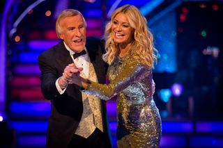 Bruce Forsyth dancing with Tess Daly