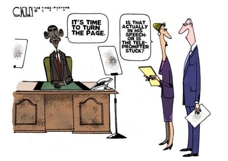 Obama the page turner