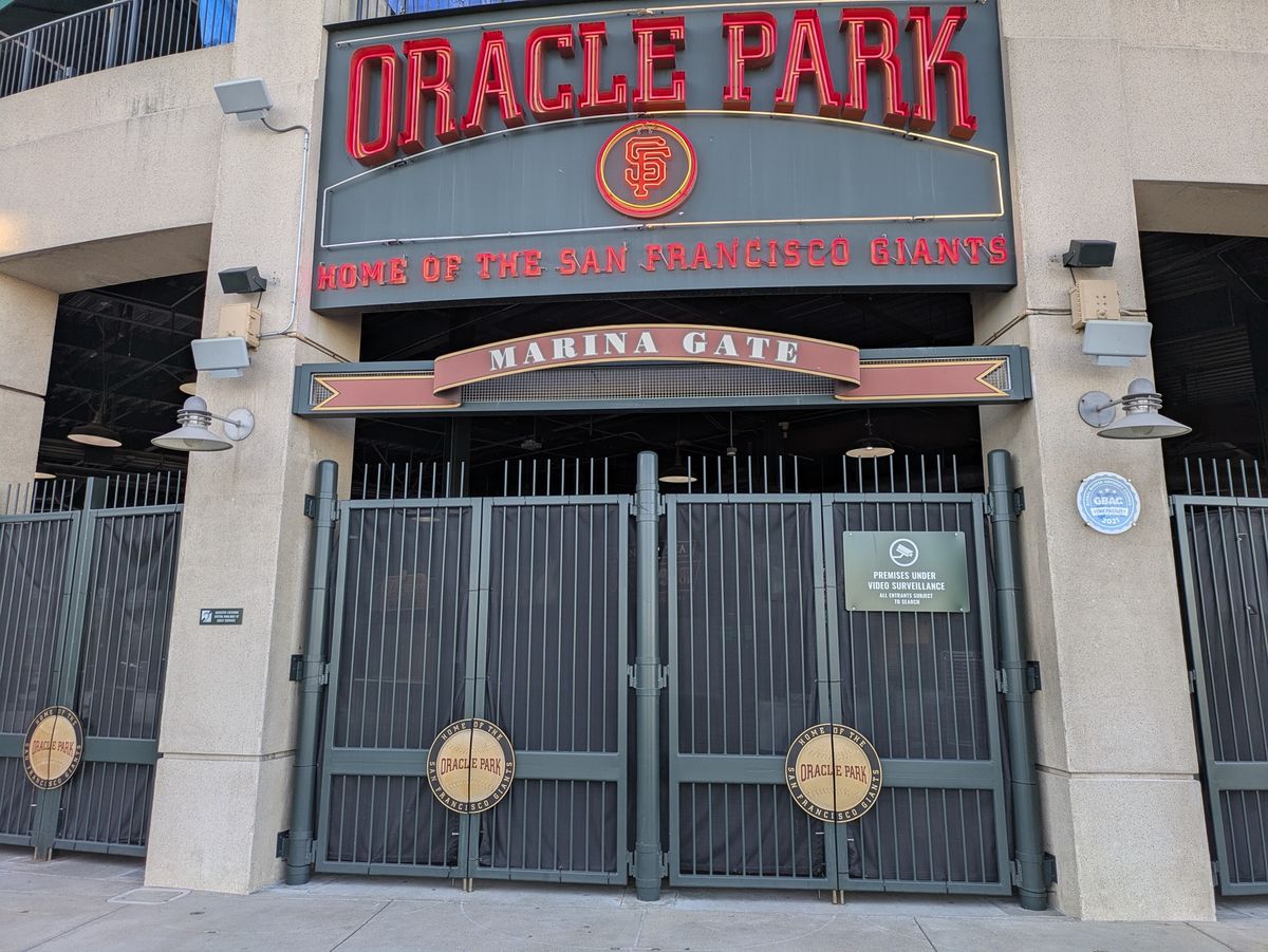 Photo of Oracle Park gate by Pixel 8a