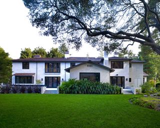 exterior of large house in Atherton, which has the most expensive zip code in the US