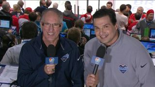 'Doc' Emrick doing play-by-play with analyst Eddie Olczyk