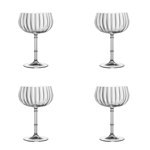 Lemonsoda Rims Orient-Coupe Wine Glasses - (lotus, Deco, Wine) (wine, Set of 4)(2055)