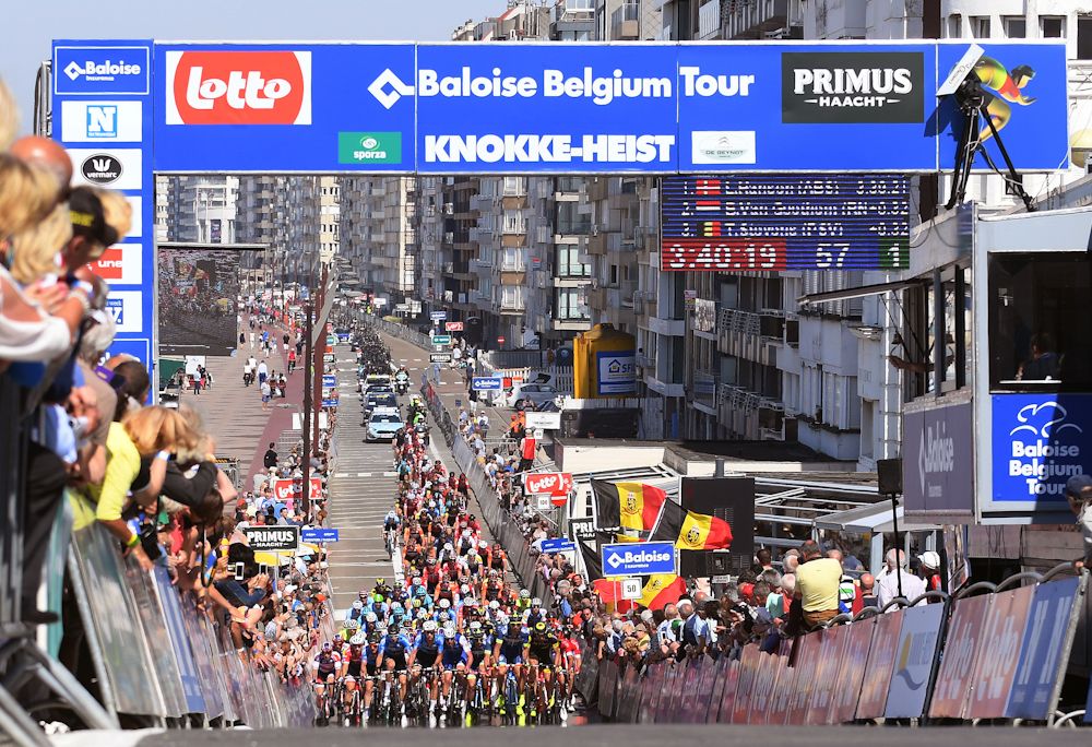 A shot of the uphill finishing straight at the Belgian Tour's opening stage