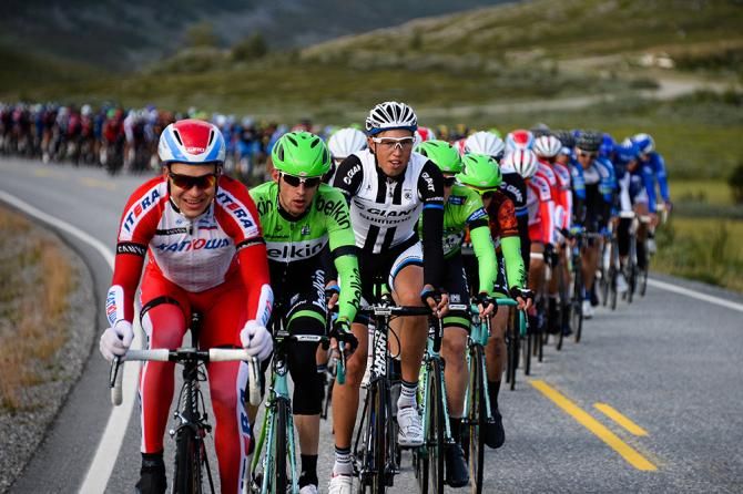 Katusha controlling the peloton