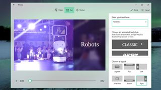 Menambahkan judul ke video di Microsoft Foto