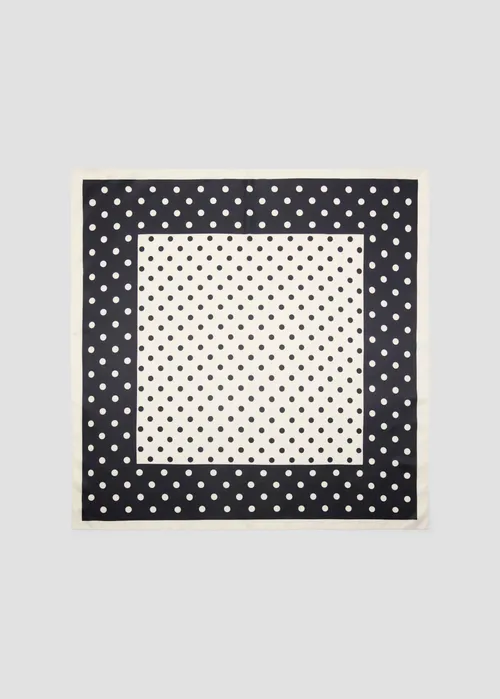 Satin Check-Print Scarf 