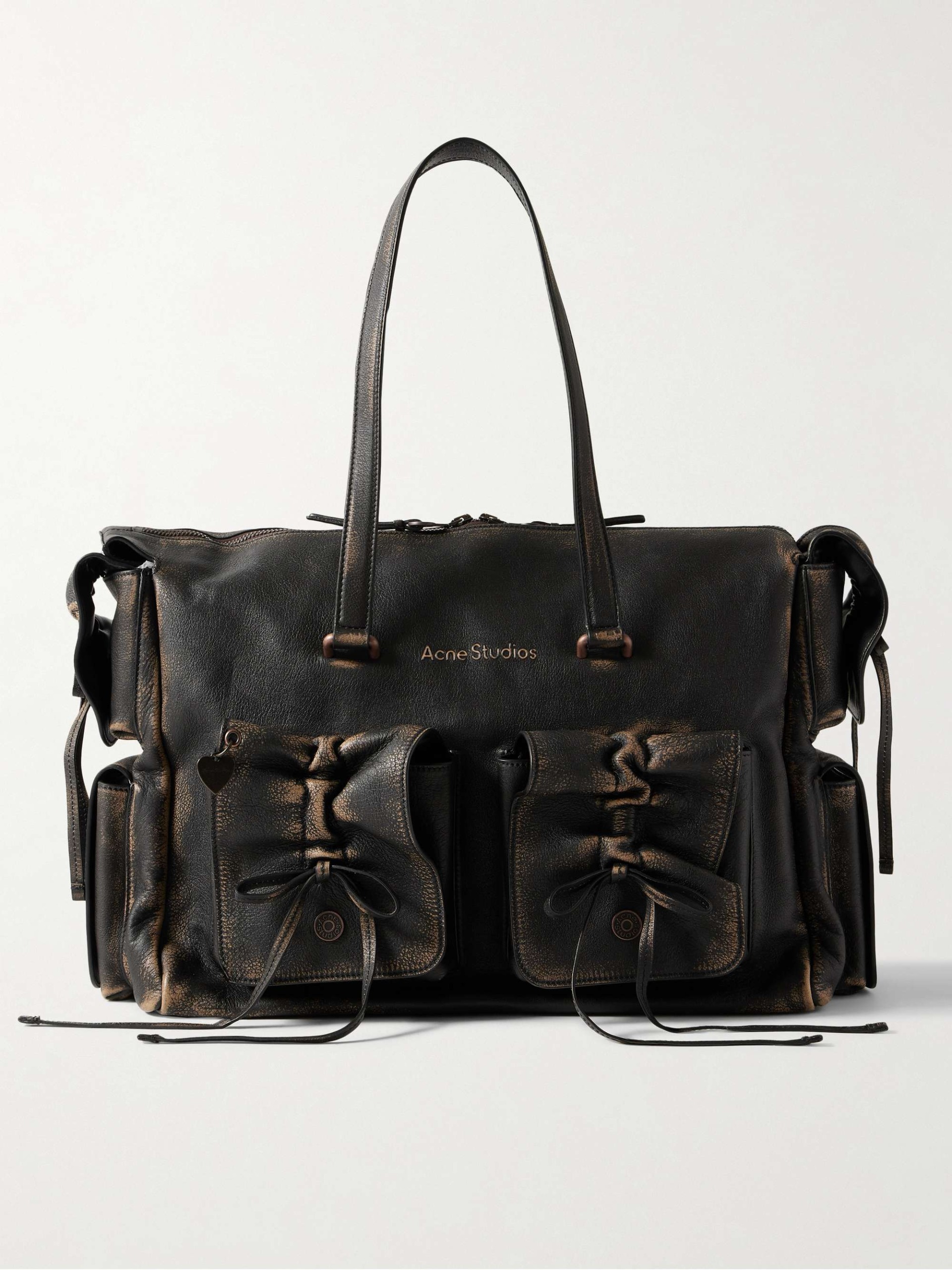 Distressed Leather Shoulder Bag