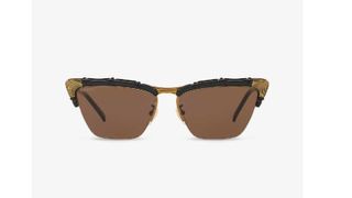 Sunglasses for round faces: Gucci GG0660S cats-eye frame acetate sunglasses