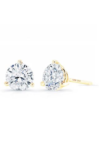 18k Gold Diamond Stud Earrings