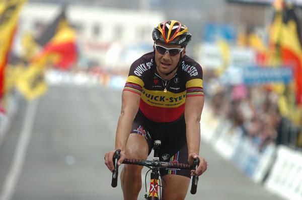 Tom Boonen (Quick Step) could not match Cancellara in the finale.