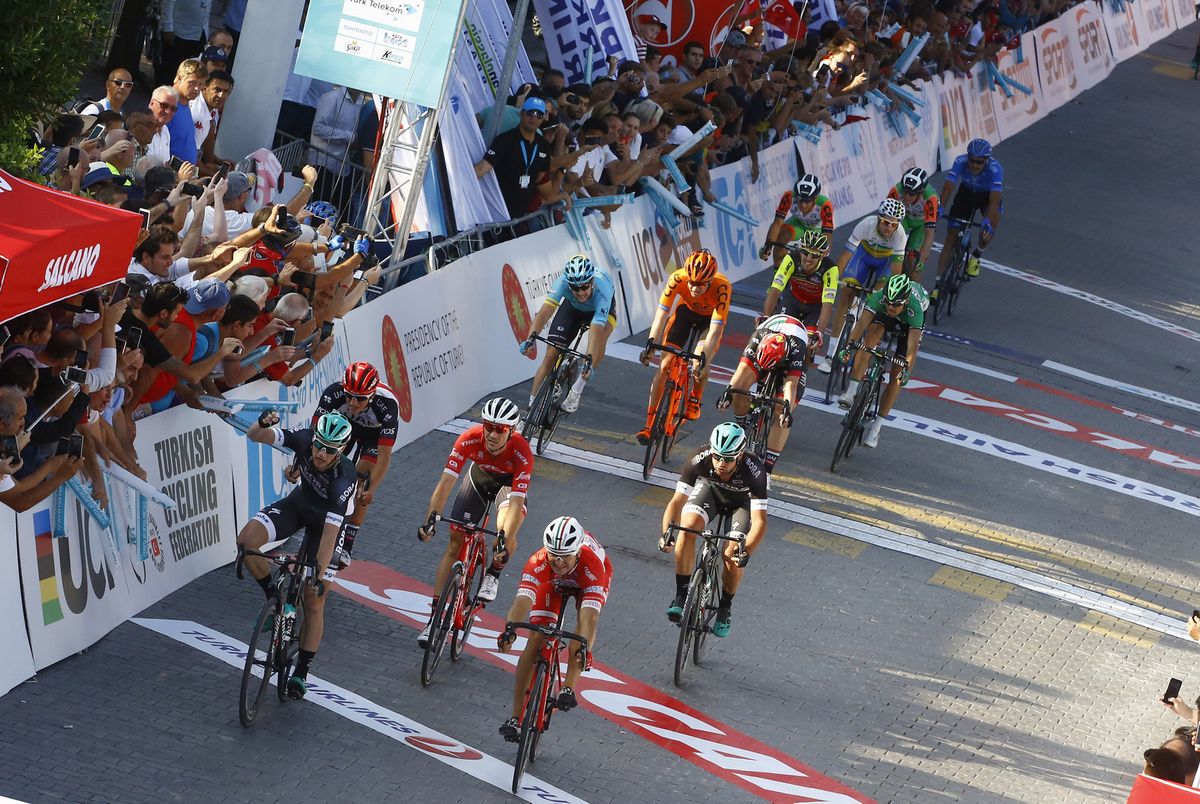 An aerial view of the sprint