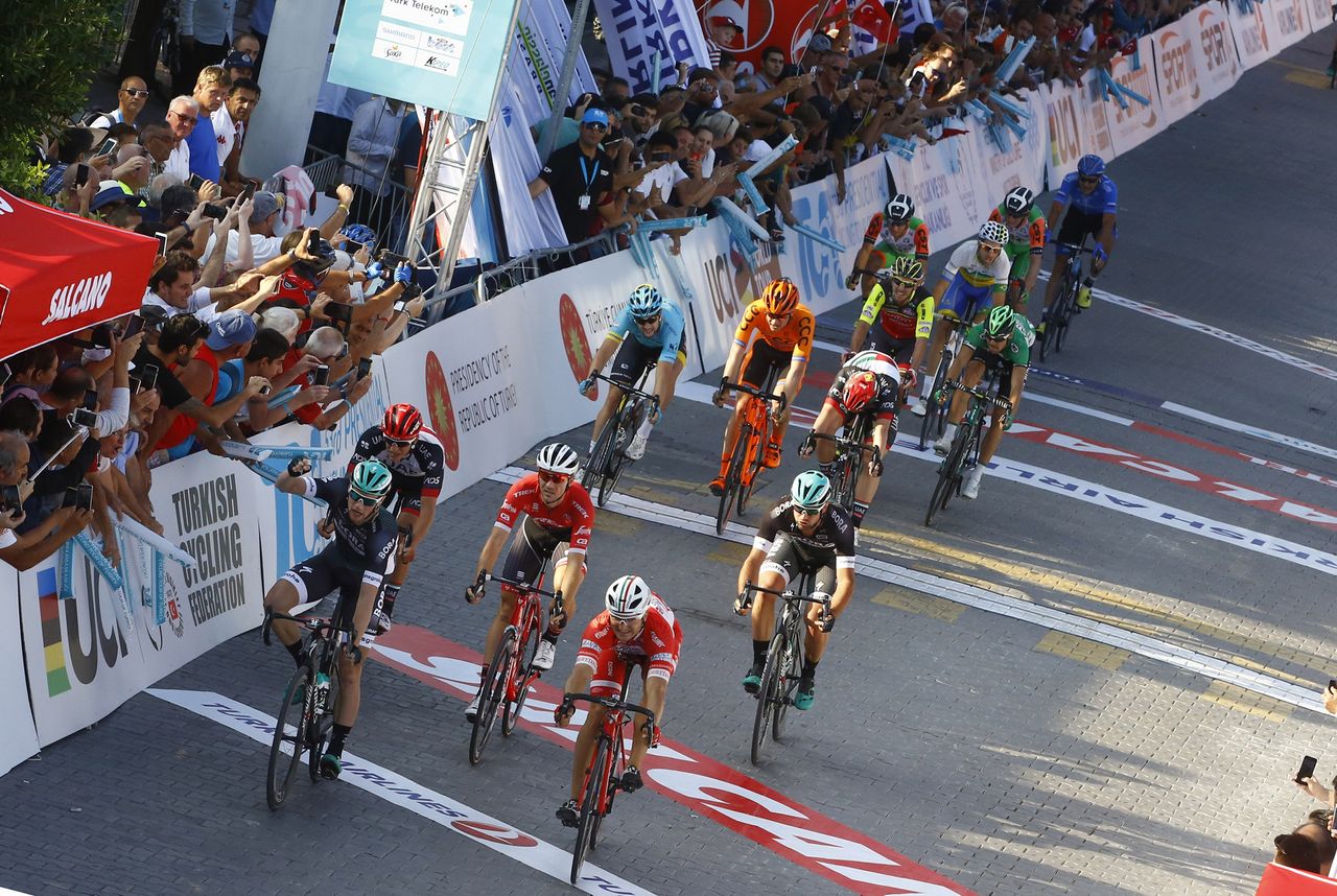 An aerial view of the sprint