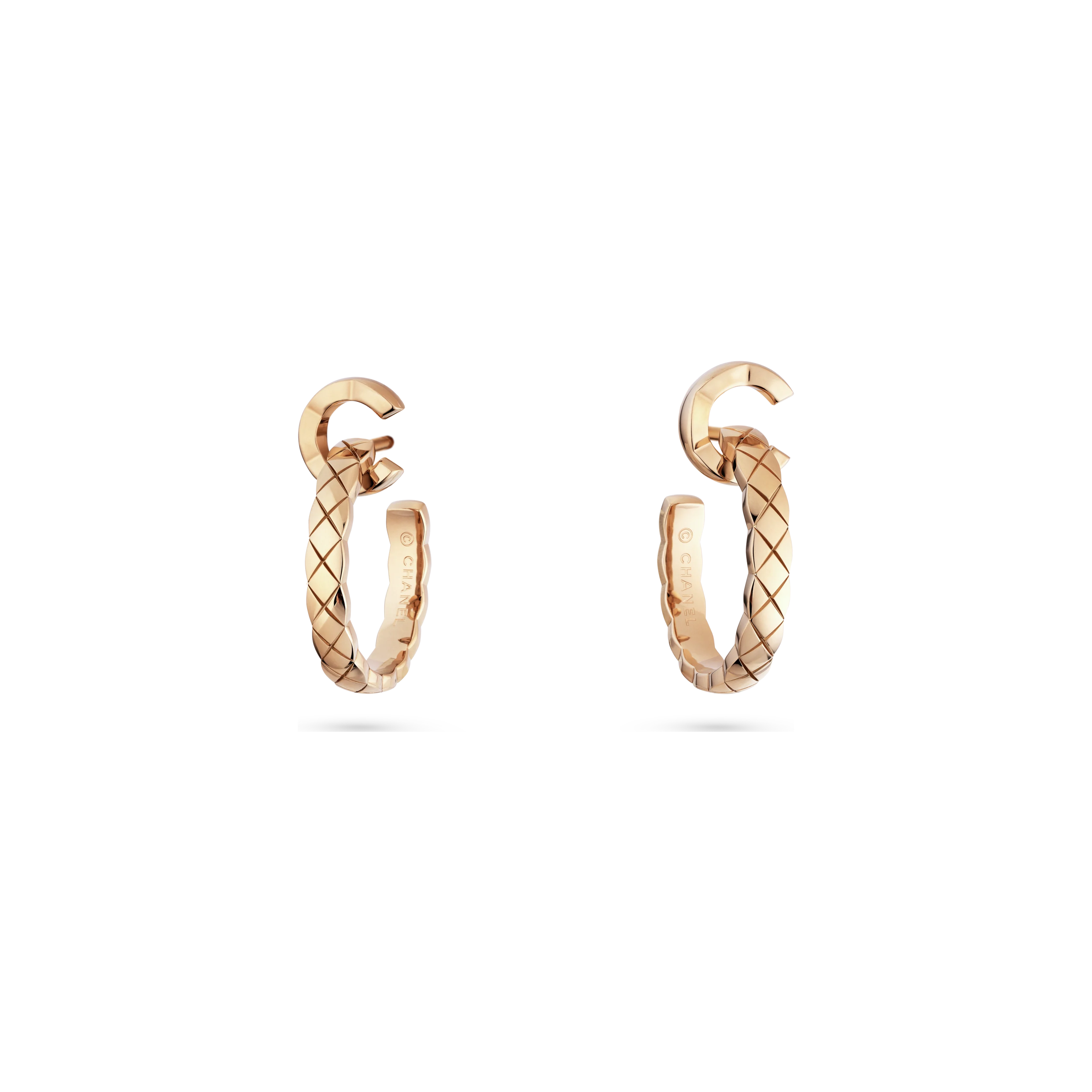 Chanel, Coco Hoops in 18K Beige Gold