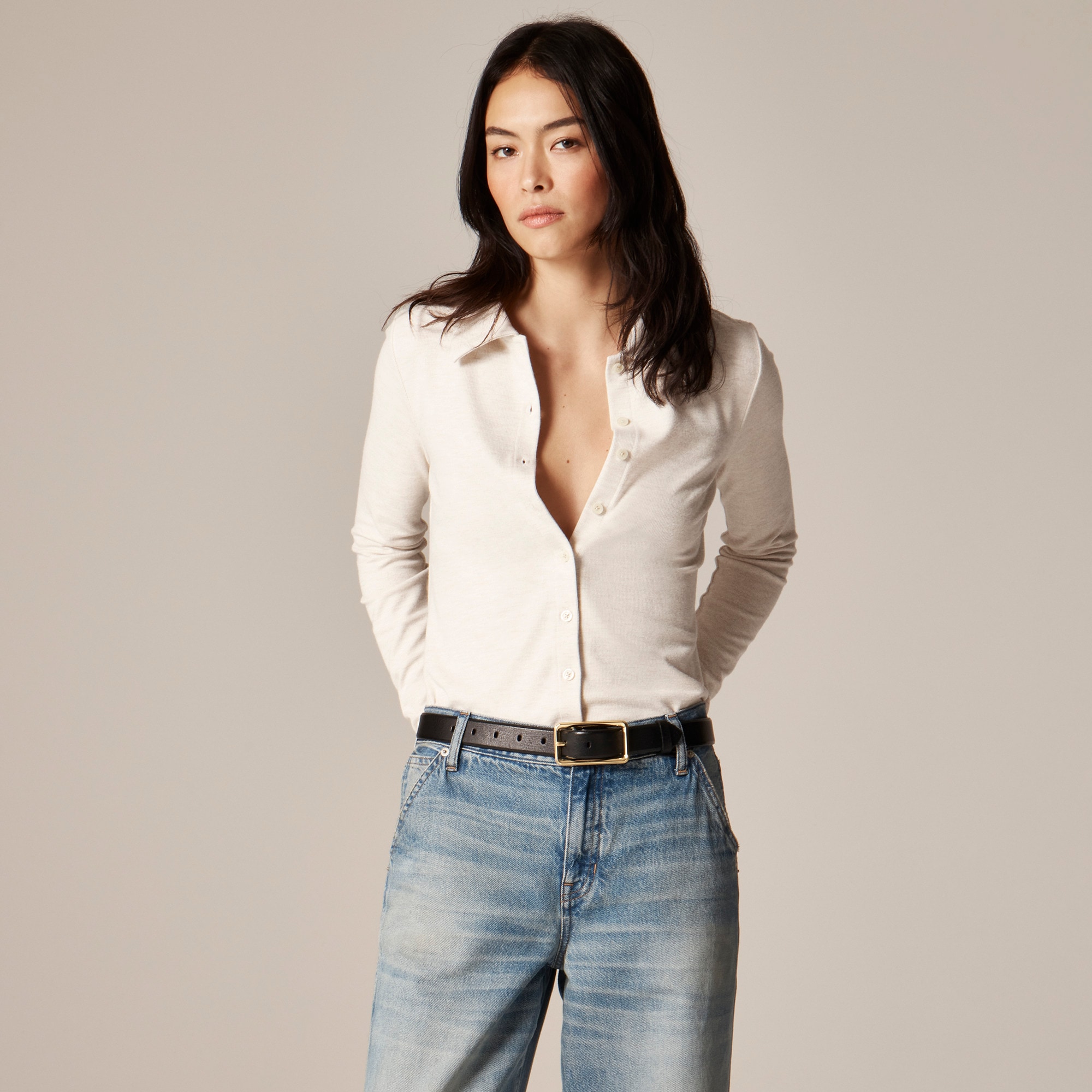 Soft Rib Cardigan Top