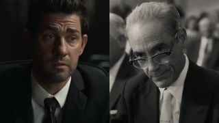 John Krasinski in Tom Clancy's Jack Ryan and Robert Downey Jr. in Oppenheimer, pictured side-by-side